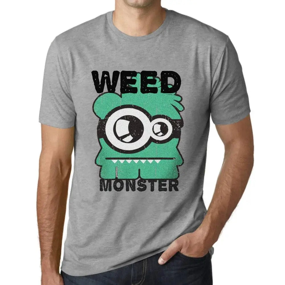 Men's Graphic T-Shirt Weed Monster Eco-Friendly Limited Edition Short Sleeve Tee-Shirt Vintage Birthday Gift Novelty