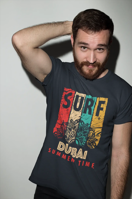Men's Graphic T-Shirt Surf Summer Time DUBAI Navy