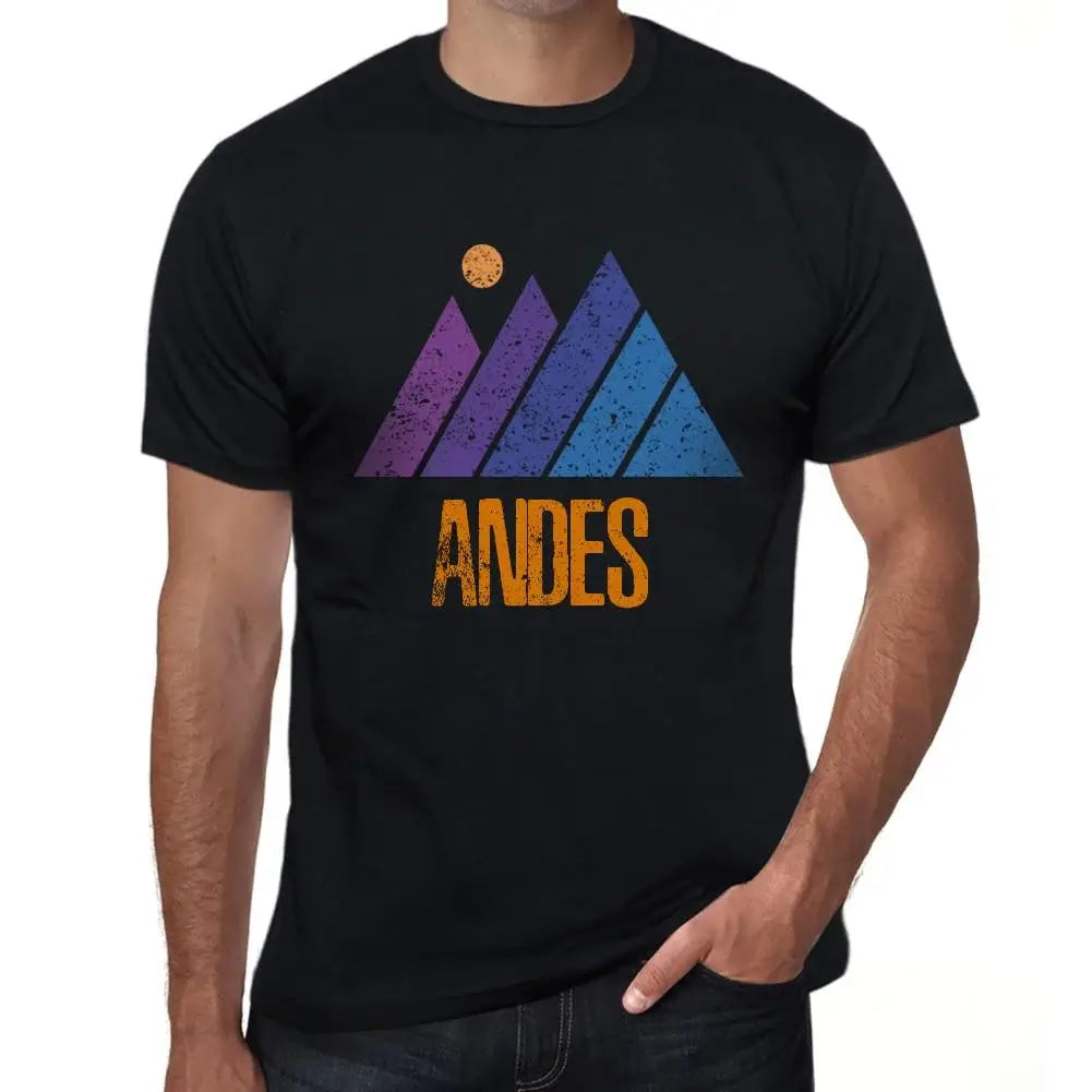 Men's Graphic T-Shirt Mountain Andes Eco-Friendly Limited Edition Short Sleeve Tee-Shirt Vintage Birthday Gift Novelty