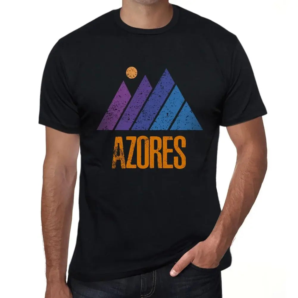 Men's Graphic T-Shirt Mountain Azores Eco-Friendly Limited Edition Short Sleeve Tee-Shirt Vintage Birthday Gift Novelty