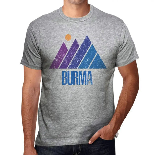 Men's Graphic T-Shirt Mountain Burma Eco-Friendly Limited Edition Short Sleeve Tee-Shirt Vintage Birthday Gift Novelty