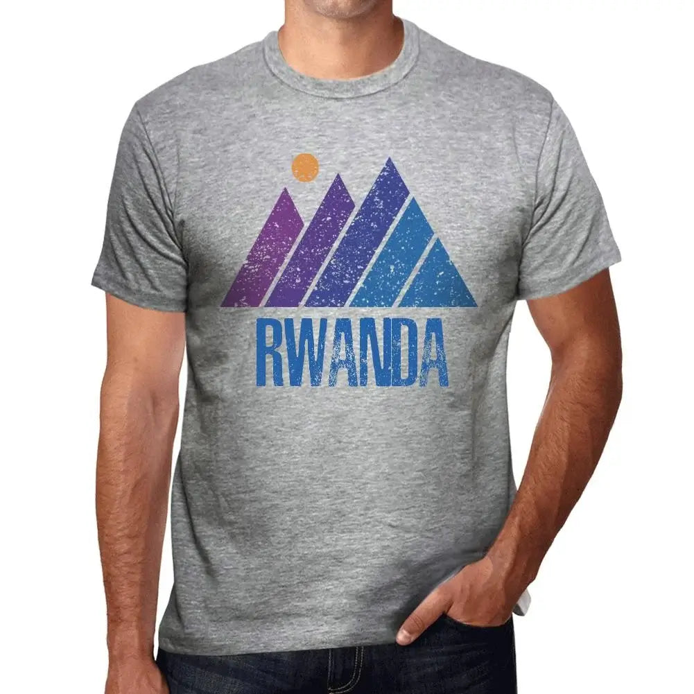 Men's Graphic T-Shirt Mountain Rwanda Eco-Friendly Limited Edition Short Sleeve Tee-Shirt Vintage Birthday Gift Novelty