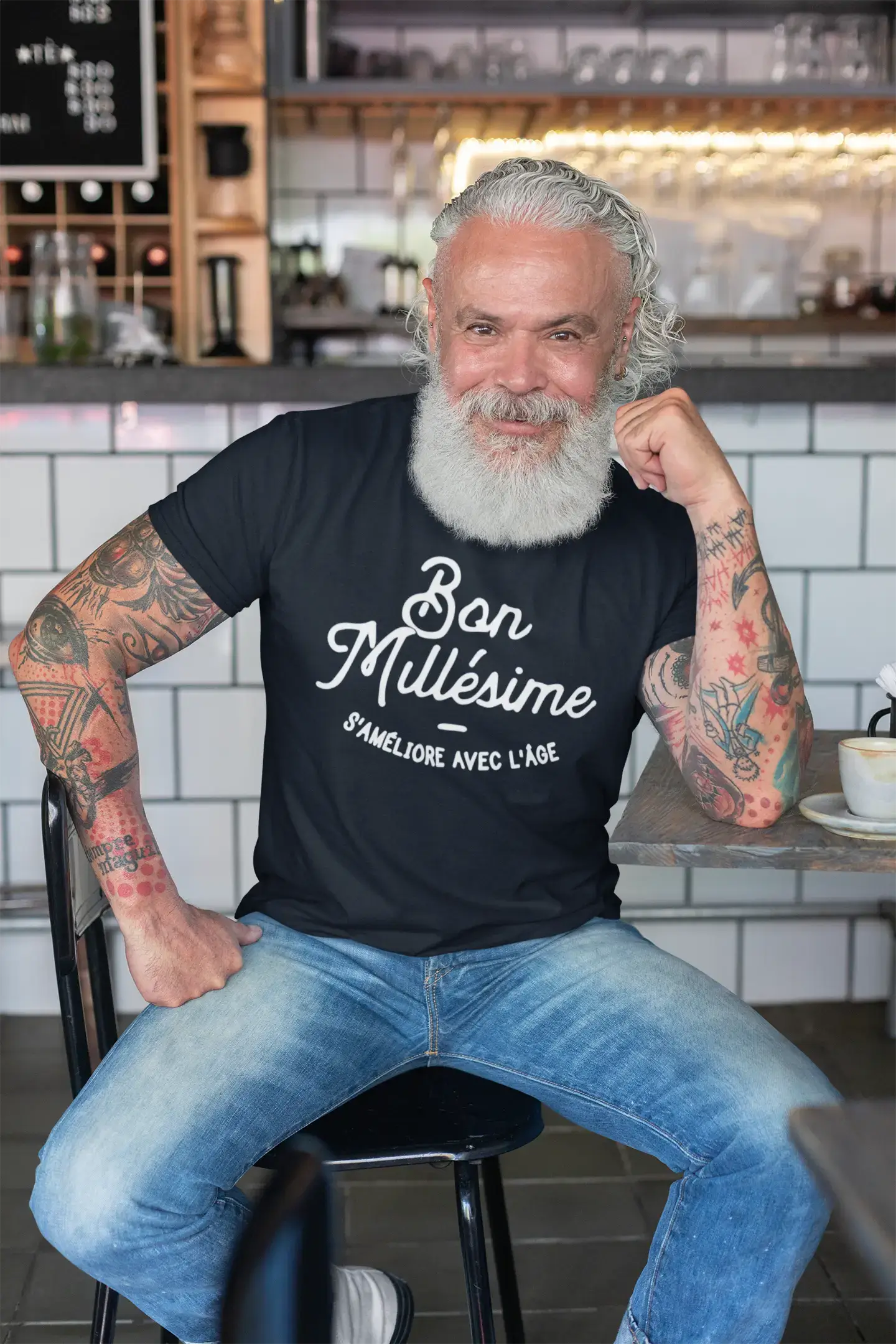 ULTRABASIC - Men's Tee Shirt Vintage T-shirt ENVY IS MY POISON White