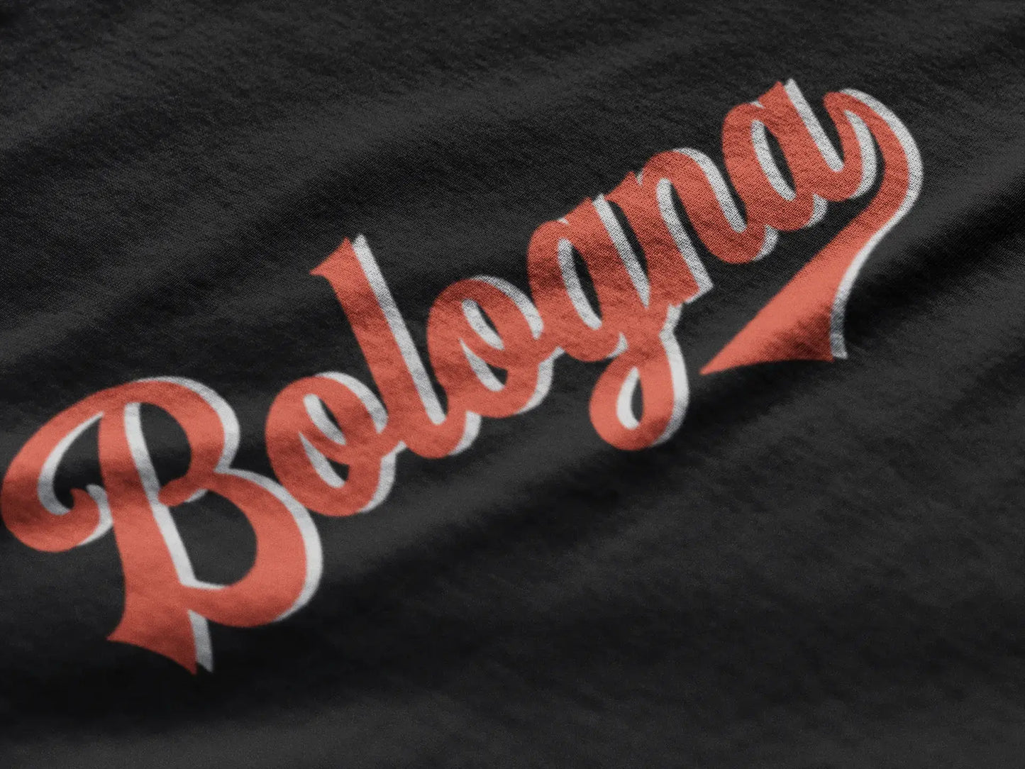 ULTRABASIC - Graphic Men's Bologna T-Shirt Printed Letters Navy