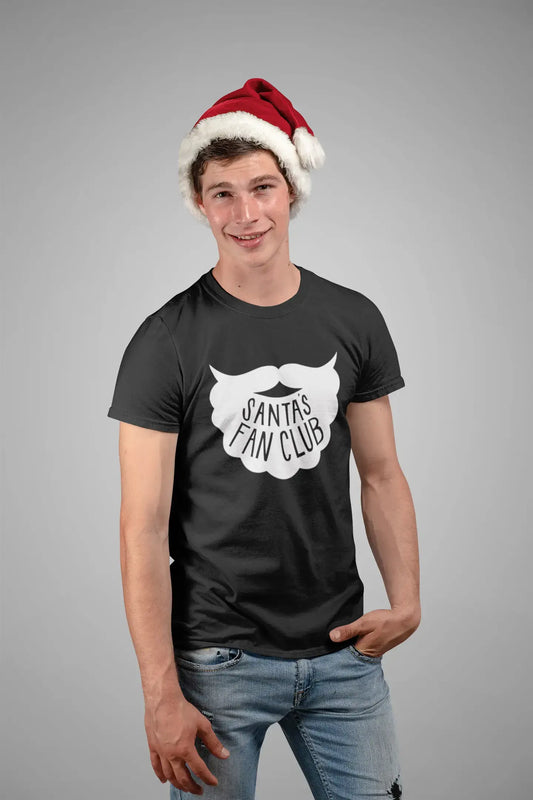 ULTRABASIC - Graphic Men's Santa's Fan Club Christmas T-Shirt Xmas Gift Ideas Navy