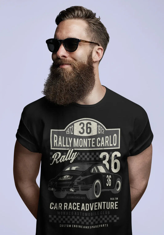 ULTRABASIC Men's T-Shirt Automobile Monte Carlo Rally 1972 - Car Race Adventure