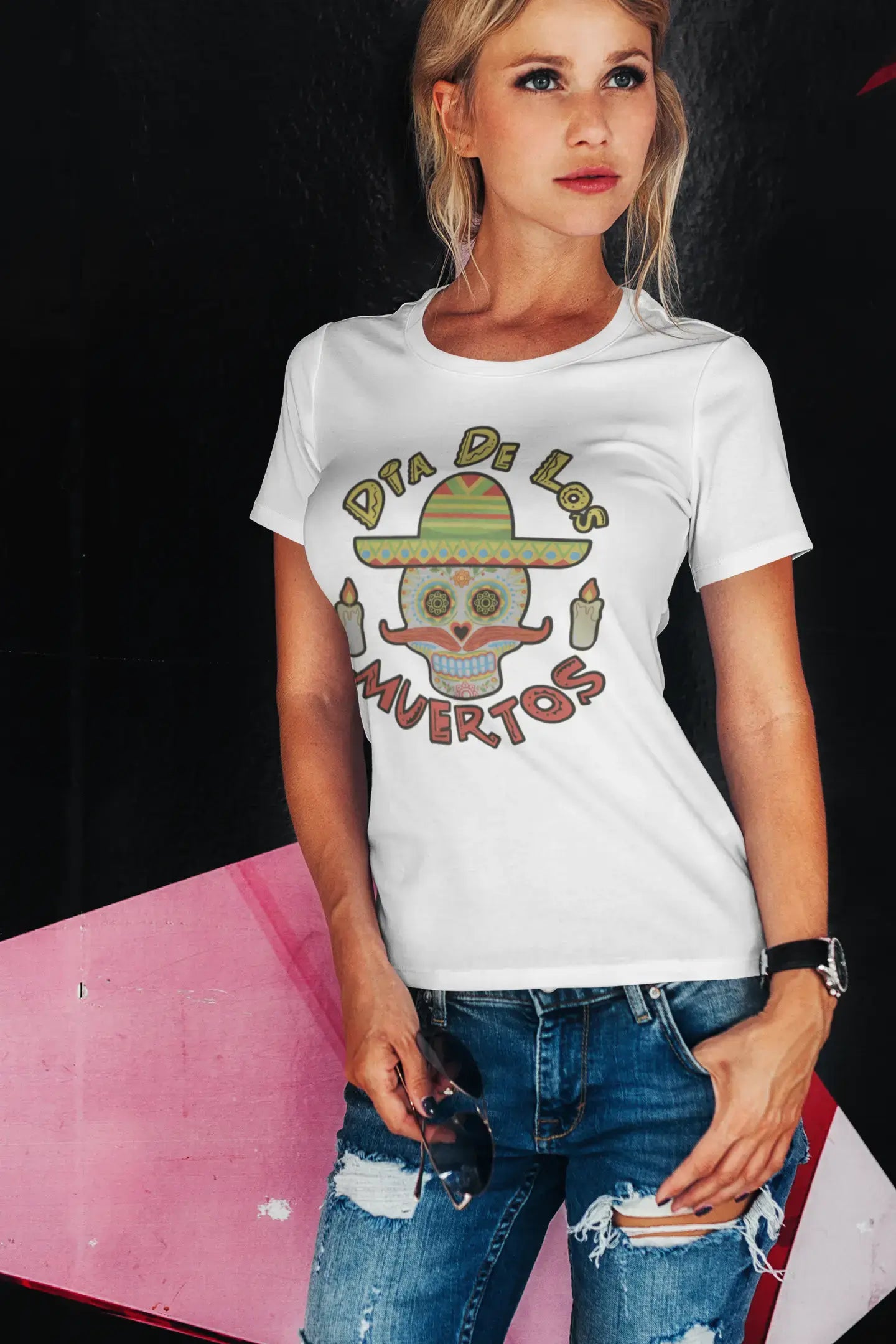 ULTRABASIC Women's Organic T-Shirt - Deads Day - Día de Los Muertos Shirt