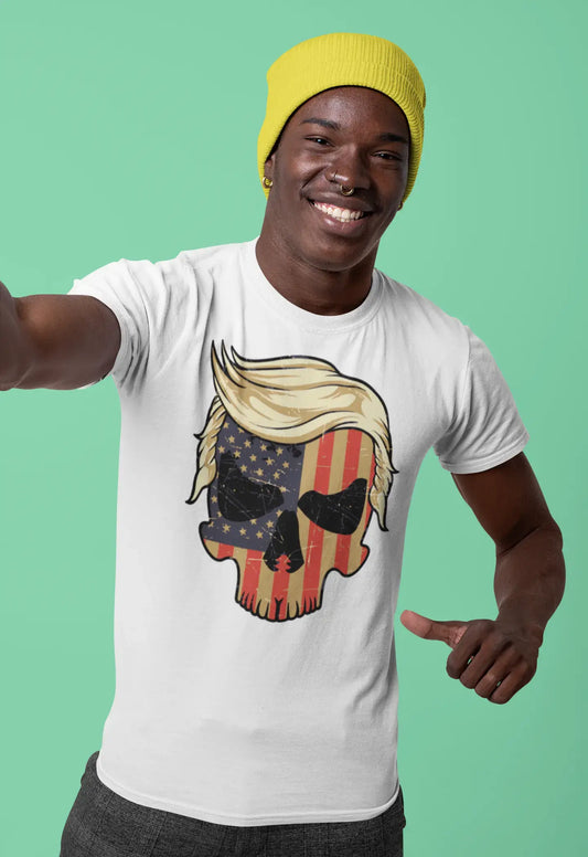 ULTRABASIC Men's Graphic T-Shirt American Flag Skull - Funny Donald Trump Shirt