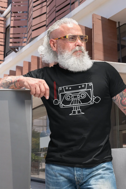 ULTRABASIC Men's T-Shirt Dark Cassete - Analog Generation - Shirt for Musican
