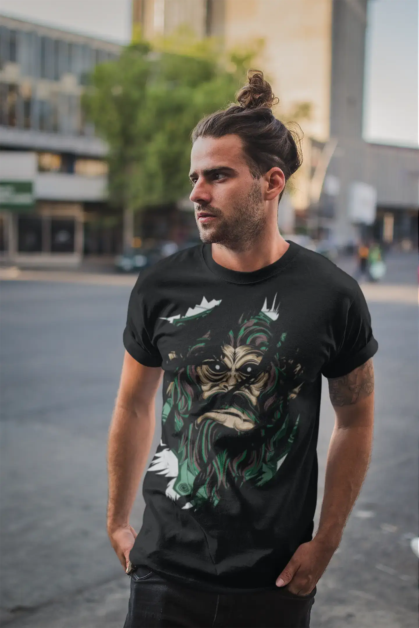 ULTRABASIC Men's Torn T-Shirt Homo Sapiens - First People - Shirt for Men