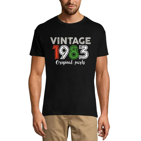 Men's Graphic T-Shirt Original Parts 1983 41st Birthday Anniversary 41 Year Old Gift 1983 Vintage Eco-Friendly Short Sleeve Novelty Tee