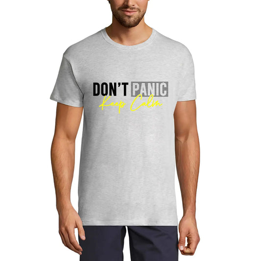 Men's Graphic T-Shirt Don't Panic Keep Calm Eco-Friendly Limited Edition Short Sleeve Tee-Shirt Vintage Birthday Gift Novelty