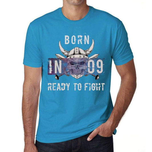 09, Ready to Fight, Men's T-shirt, Blue, Birthday Gift 00390 - ultrabasic-com