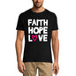 ULTRABASIC Graphic Men's T-Shirt Faith Hope Love - Inspirational Saying