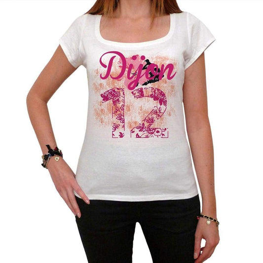 12, Dijon, Women's Short Sleeve Round Neck T-shirt 00008 - ultrabasic-com