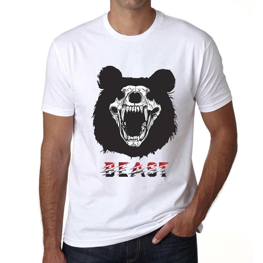 ULTRABASIC Men's Graphic T-Shirt Beast Skull - Bear Scary Gift Shirt for Men gemini bicycle skull shirt beast bear sayings motivational quote horror football arizona music american flag tee broken bones race bonzai miner abraham lincoln anatomical trump 2020 astrology capricorn funny novelty halloween scary hell men badass