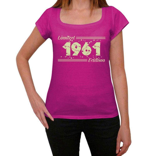 1961 Limited Edition Star, Women's T-shirt, Pink, Birthday Gift 00384 ultrabasic-com.myshopify.com