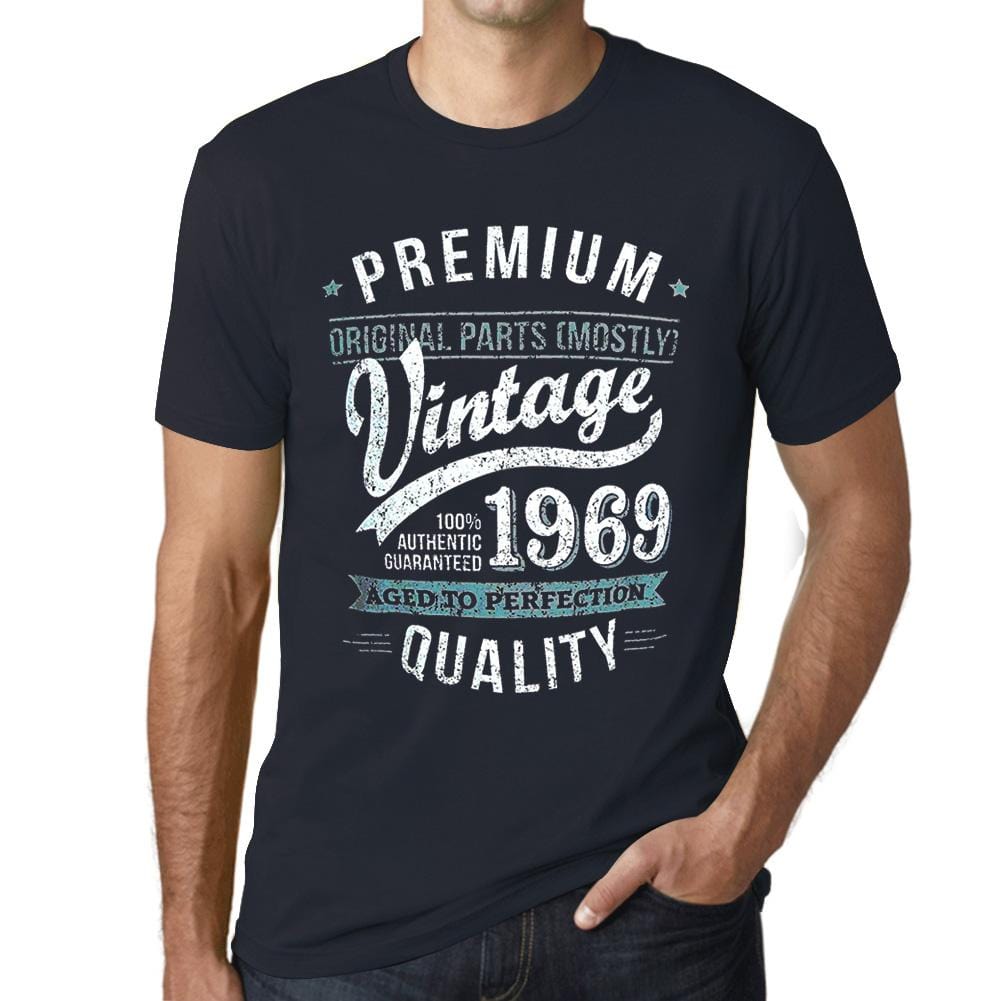 Graphic Men's 1969 Vintage Year - Birthday Gift For 50 Years Unisex T-Shirt Navy - Ultrabasic
