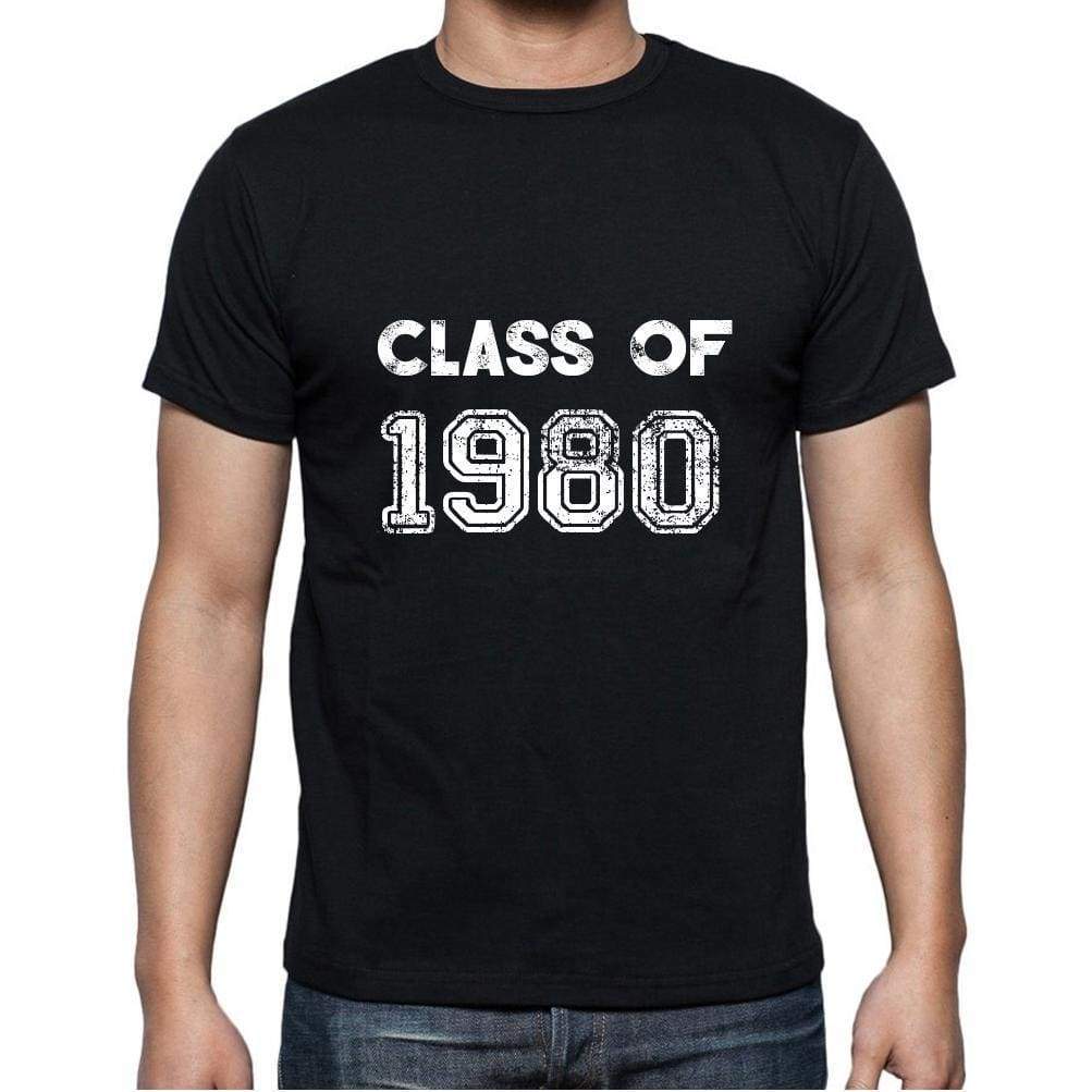 1980, Class of, black, Men's Short Sleeve Round Neck T-shirt 00103 - ultrabasic-com