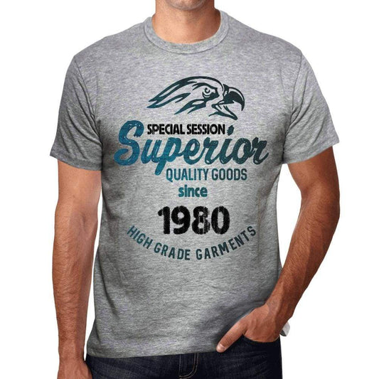 1980, Special Session Superior Since 1980 Mens T-shirt Grey Birthday Gift 00525 - ultrabasic-com