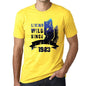 1983, Living Wild 2 Since 1983 Men's T-shirt Yellow Birthday Gift 00516 - ultrabasic-com