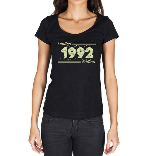 1992 Limited Edition Star Womens T-Shirt Black Birthday Gift 00383 - Black / Xs - Casual
