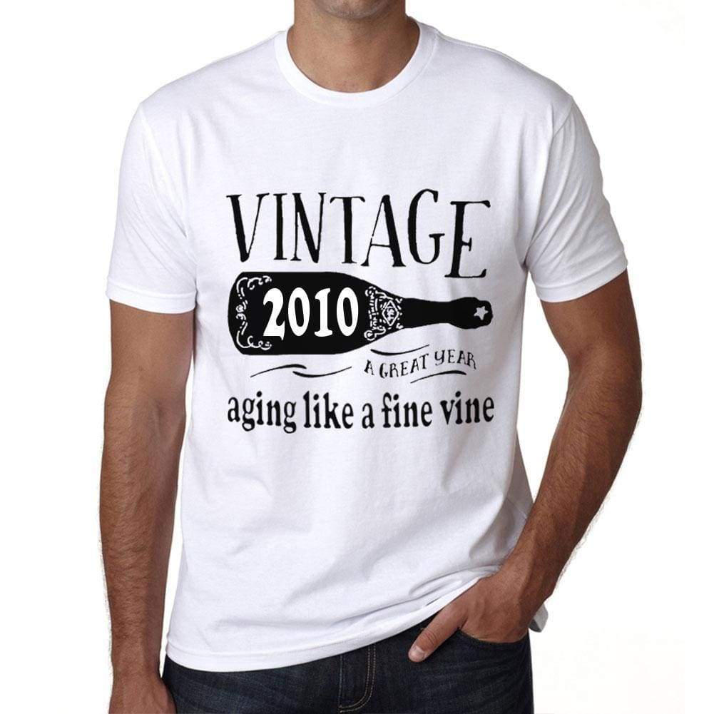 2010 Aging Like A Fine Wine Mens T-Shirt White Birthday Gift 00457 - White / Xs - Casual