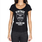 2010 Vintage Superior Black Womens Short Sleeve Round Neck T-Shirt 00091 - Black / Xs - Casual