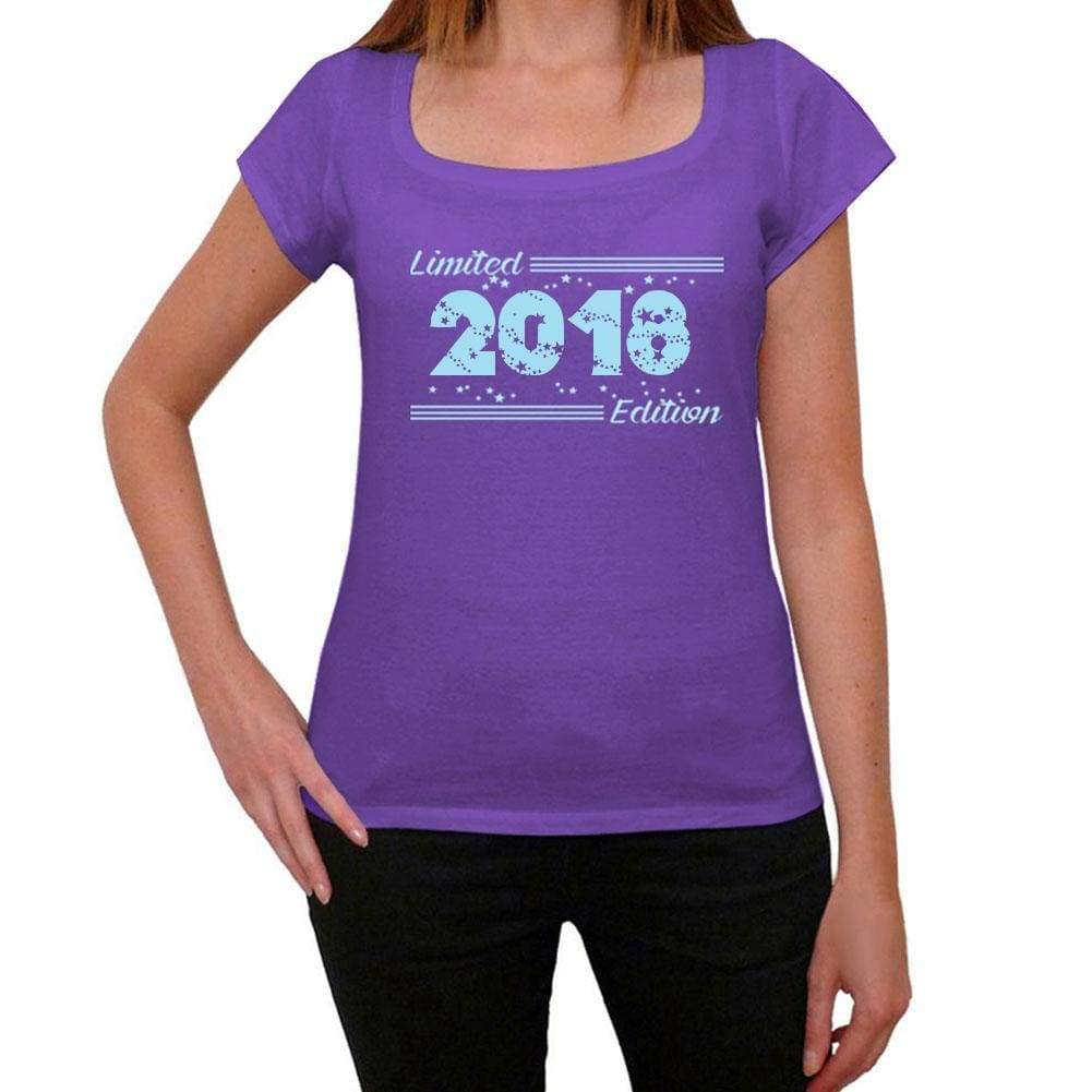 2018 Limited Edition Star Womens T-Shirt Purple Birthday Gift 00385 - Purple / Xs - Casual