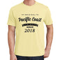 2018 Pacific Coast Yellow Mens Short Sleeve Round Neck T-Shirt 00105 - Yellow / S - Casual