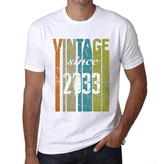 2033 Vintage Since 2033 Mens T-Shirt White Birthday Gift 00503 - White / X-Small - Casual