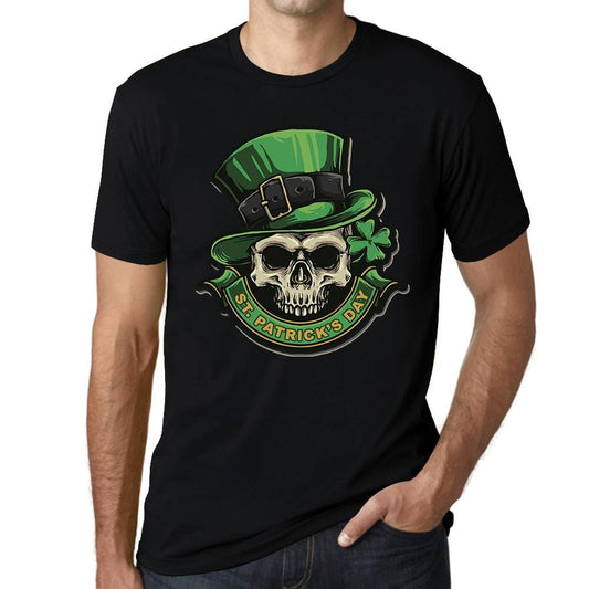 ULTRABASIC Graphic Men's T-Shirt - St. Patrick's Day Shirt - Skull Clover Tee skulls ahirt clothes style tee shirts black printed tshirt womens hoodies badass funny gym punisher texas novelty vintage unique ghost humor gift saying quote halloween thanksgiving brutal death metal goonies love christian camisetas valentine death