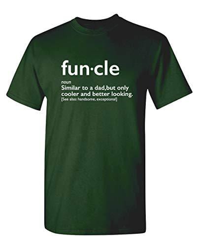 Men's T-Shirt Graphic Novelty Funny T Shirt Funcle Gift for Uncle Bottle Green