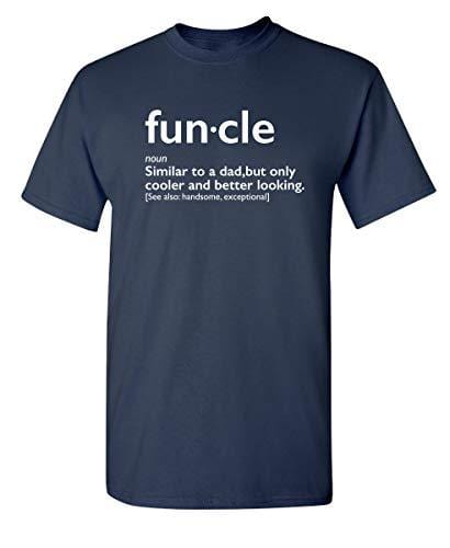 Men's T-Shirt Graphic Novelty Funny T Shirt Funcle Gift for Uncle Navy