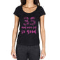 35 And Never Felt So Good, Black, Women's Short Sleeve Round Neck T-shirt, Birthday Gift 00373 - Ultrabasic