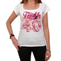 40 Furth City With Number Womens Short Sleeve Round White T-Shirt 00008 - White / Xs - Casual