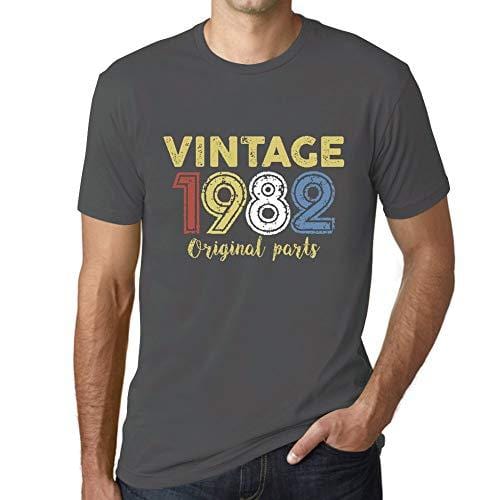 Ultrabasic - Homme Graphique Vintage 1982 T-Shirt Gris Souris