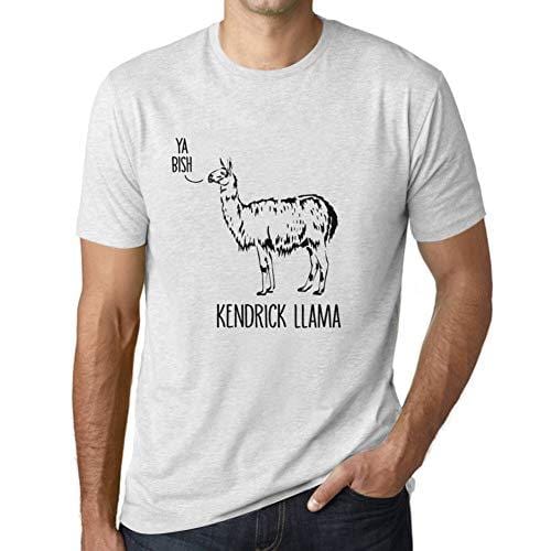 Ultrabasic - Homme T-Shirt Graphique Kendrick Llama Blanc Chiné