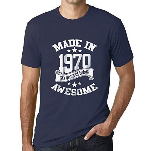 Ultrabasic - Homme T-Shirt Graphique Made in 1970 Idée Cadeau T-Shirt pour Le 50e Anniversaire French Marine