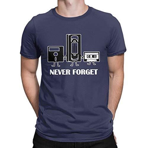 Men's T-Shirt Funny Nerd Nostalgia Old Music Sarcastic T-shirt Never Navy