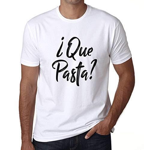 Ultrabasic - Homme Graphique Que Pasta T-Shirt Imprimé Lettres Blanco