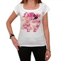47 Lamans City With Number Womens Short Sleeve Round White T-Shirt 00008 - White / Xs - Casual