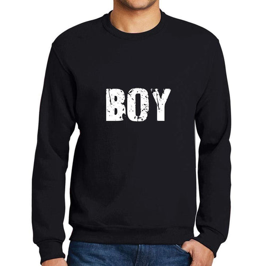 Ultrabasic Homme Imprimé Graphique Sweat-Shirt Popular Words Boy Noir Profond
