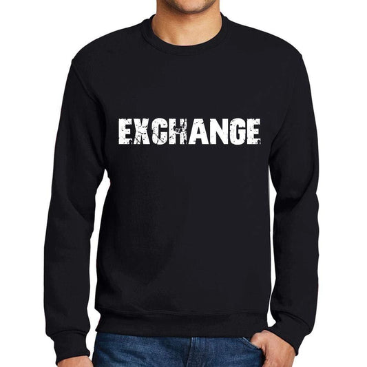 Ultrabasic Homme Imprimé Graphique Sweat-Shirt Popular Words Exchange Noir Profond