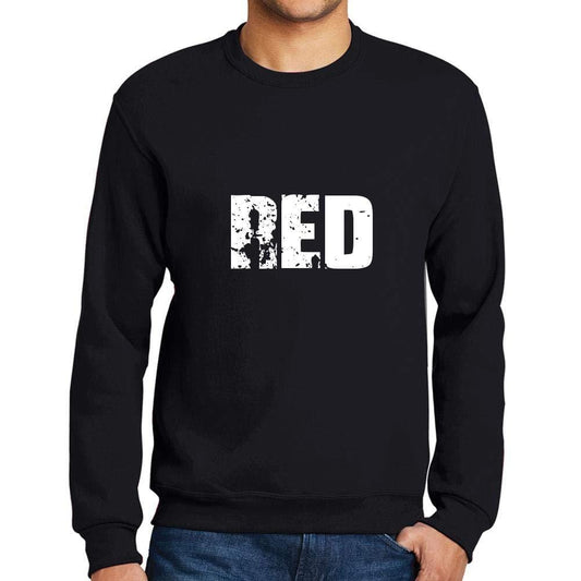Ultrabasic Homme Imprimé Graphique Sweat-Shirt Popular Words Red Noir Profond