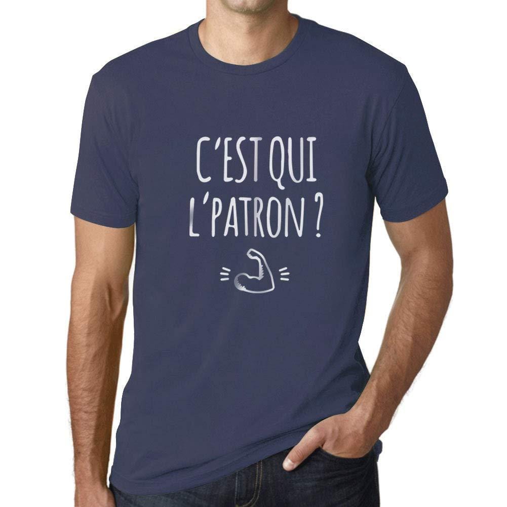 Ultrabasic - Homme Graphique C'est Qui l'Patron T-Shirt Blanc Lettre