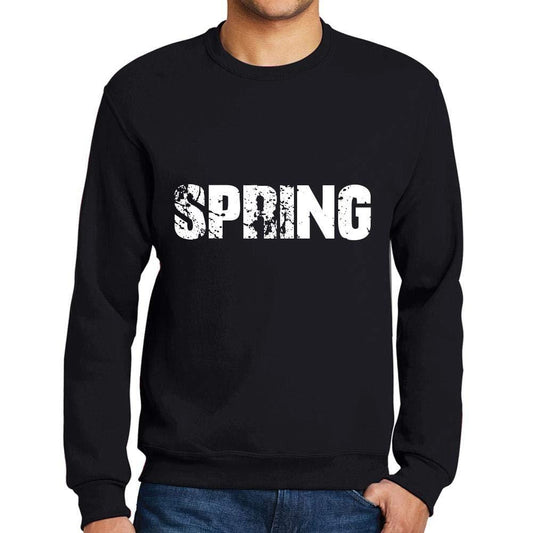 Ultrabasic Homme Imprimé Graphique Sweat-Shirt Popular Words Spring Noir Profond