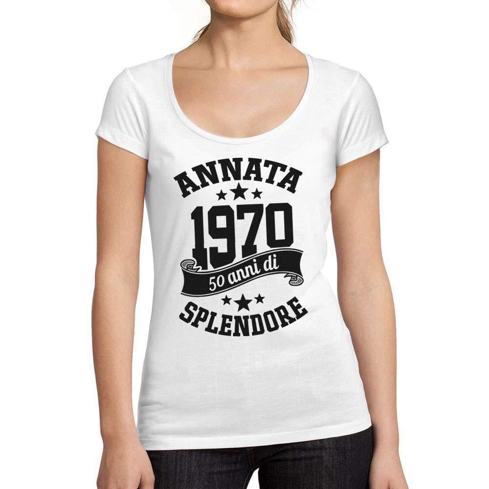 Ultrabasic® Tee-Shirt Femme col Rond Décolleté Annata Fatto nel 1970, 50 Anni di Splendore Anniversaire Cadeau