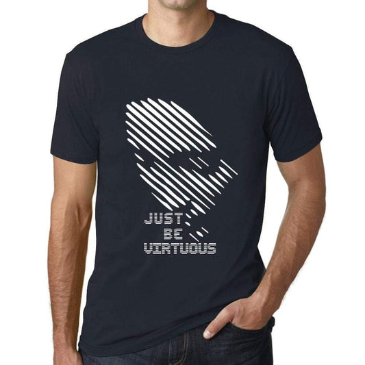 Ultrabasic - Homme T-Shirt Graphique Just be Virtuous Marine