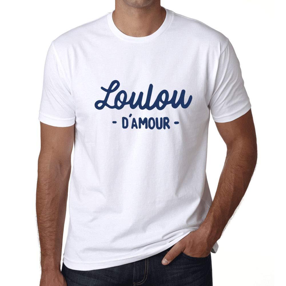 Ultrabasic - Graphique Homme Loulou d'amour T-Shirt Blanc Lettre